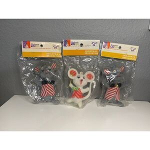 𝅺VINTAGE Woolworth Woolco Christmas mice decorations